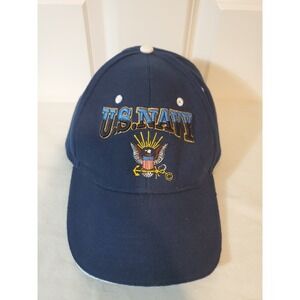 US Navy Strap back Baseball Hat - Navy Blue with Logo adjustable size